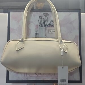 NWT Moda Luxe‎ Cream Shoulder Bag-Vegan Leather- Cream Butter Soft